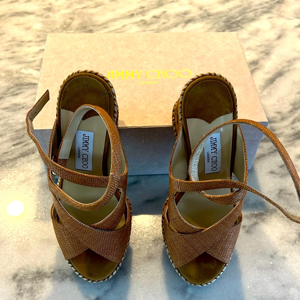 NIB Jimmy CHOO Wedge 39.5 (fits like 8.5) - Picture 3 of 8